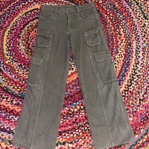 Sage Green Cargo Jeans